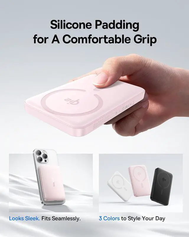 Alt view image 2 of 7 - for MagSafe Portable Charger, Qi2 Certified 15W Wireless Magnetic Power Bank 10000mAh with USB-C Cable 22.5W PD Charging, Battery Pack Compatible with iPhone 17/16/15/14/13 Pro/Pro Max Series