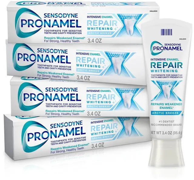 Main image of Intensive Enamel Repair Toothpaste for Sensitive Teeth and Cavity Protection, Whitening Toothpaste to Strengthen Enamel, Arctic Breeze - 3.4 Ounces x 4