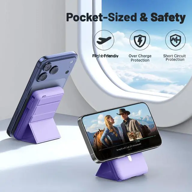 Alt view image 6 of 7 - for MagSafe Portable Charger, 10000mAh Magnetic Power Bank