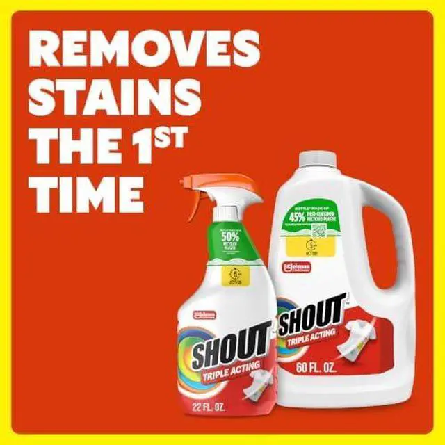 Alt view image 2 of 7 - Active Enzyme Laundry Stain Remover Spray for Clothes, Triple-Acting Formula Clings, Penetrates, and Lifts Tough & Everyday Stains - Prewash Refill 60oz (Pack of 2)