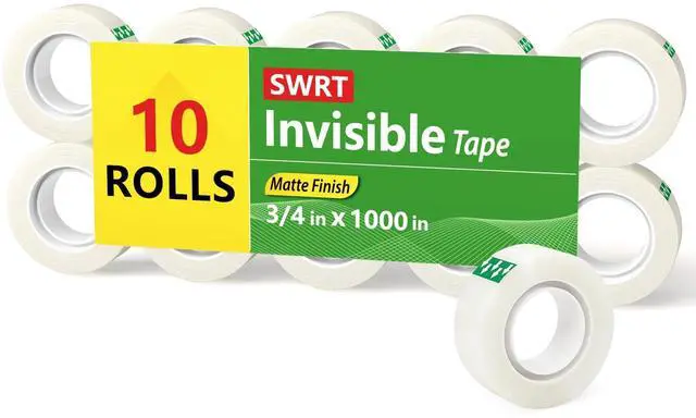 Main image of Invisible Tape Refills, 10 Rolls, 3/4 in x 1000 in, Matte Finish