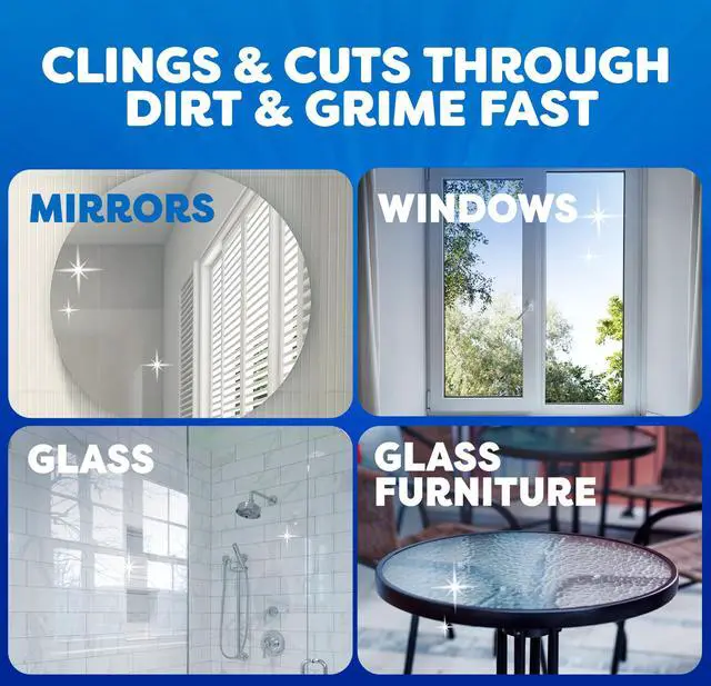 Alt view image 6 of 7 - Fast Shine Foam Glass Cleaner, No-Drip Windows, Doors, Mirrors & Countertops Aerosol Cleaning Spray, Streak-Free Shine, Removes Fingerprints, Dust, Dirt, Grime & More 19 oz (Pack of 2)