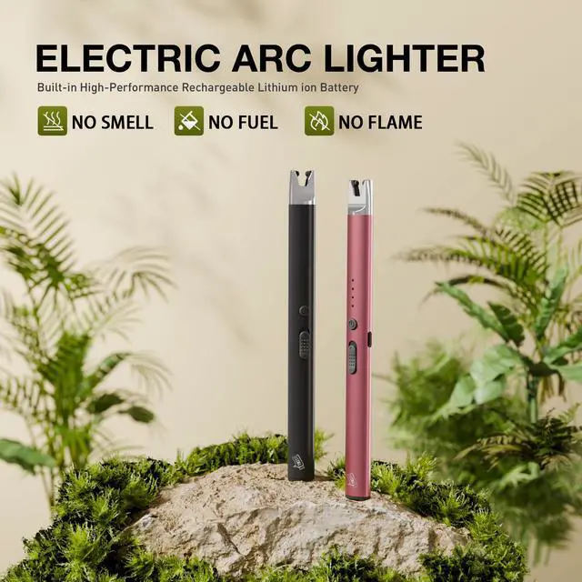 Alt view image 7 of 7 - 2 Pack Electric Candle Lighter Long Stem,Rechargeable Plasma Arc