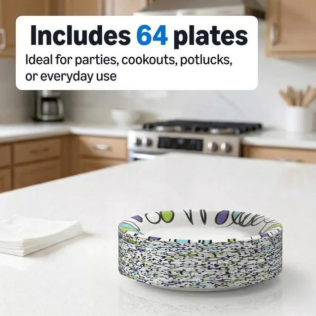 Alt view image 5 of 6 - Ultra Paper Plates, 8.62 Inch, Disposable, 64 Count, Packaging May Vary