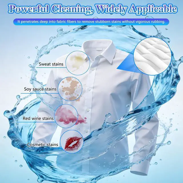 Alt view image 3 of 7 - 2pcs Non Ionic Emulsifier Stain Remover Spray, Active Enzyme Powerful Laundry Stain Cleaner, Effective Clothing Stain Remover for Clothes & Home Use