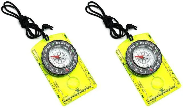 Main image of 2 PCS Hiking Survival Compass Multifunctional Outdoor Orienteering Compass with Magnifier Ruler Scale for Hiking and Camping