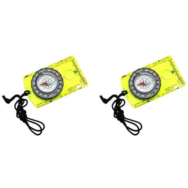 Alt view image 3 of 4 - 2 PCS Hiking Survival Compass Multifunctional Outdoor Orienteering Compass with Magnifier Ruler Scale for Hiking and Camping