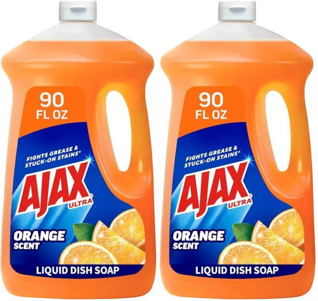 Main image of Ultra Liquid Dish Soap Orange Scent, Triple Action, 90 fl oz Bottle (Pack of 2)