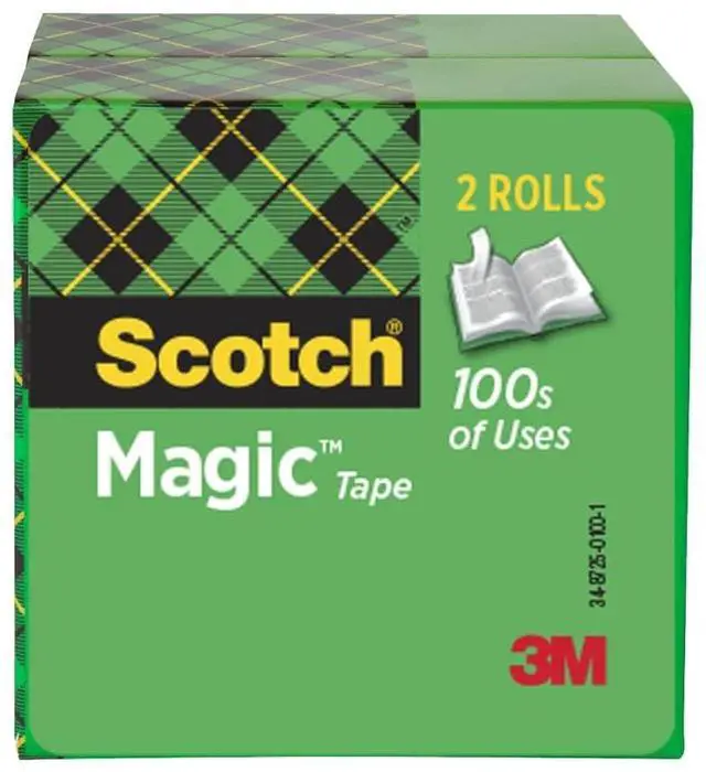 Main image of Magic Invisible Tape Refills, Matte-Finish 3/4 inch x 2592 inch (72 yd) per Roll, 3-inch Core for Dispensers, Pack of 2