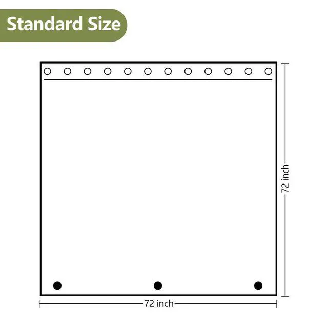 Alt view image 7 of 7 - Waterproof Clear Shower Curtain with 3 Large Magnets, Bpa-Free PEVA 8G Shower Curtain Liner Weighted, 72 x 72 inch See Through Transparent Plastic Shower Curtain Durable for Bathroom