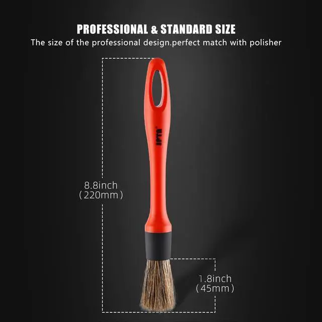 Alt view image 3 of 5 - Car Detailing Brush Set, 5 Pack Soft Mixed Hair Auto Detail Brush Kit No Scratch for Automotive Elegant Surface Interior Exterior Dashboard Emblems Panels Engine Bay Wheels Air Vent Seat Leather