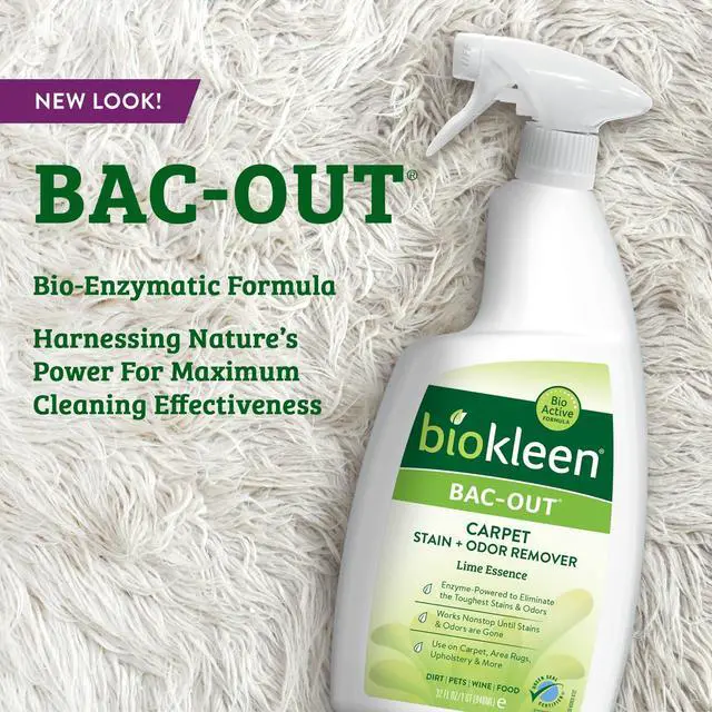 Alt view image 5 of 7 - Bac-Out Enzyme Cleaner Spray and Stain & Odor Remover for Pet Stains, Laundry, Diapers, Wine, Carpets, & More, Eco-Friendly, Non-Toxic, Lime Scent, 32 Ounces