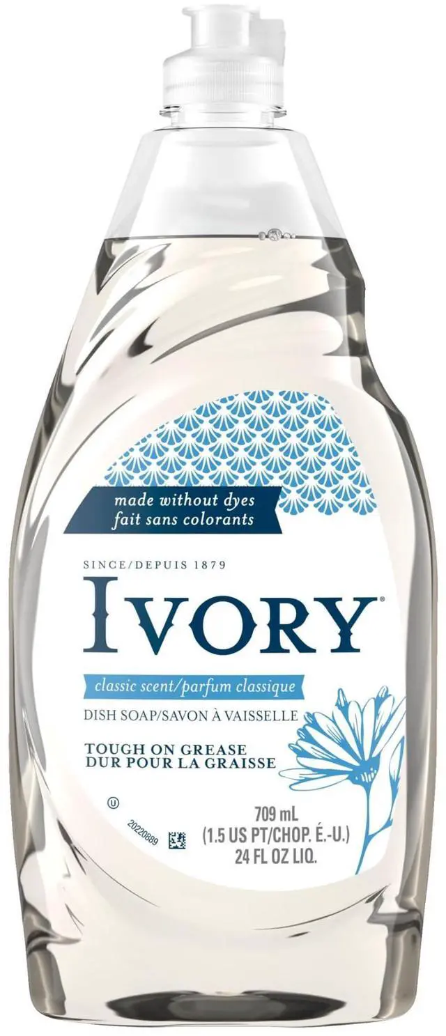 Main image of Ivory Classic Dish Soap, Dishwashing Liquid, Original 709ML / 24 FL Oz