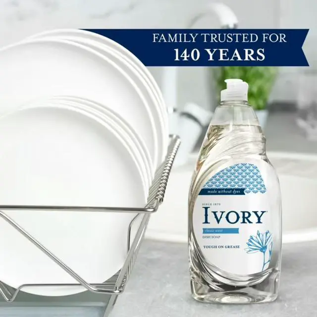 Alt view image 6 of 7 - Ivory Classic Dish Soap, Dishwashing Liquid, Original 709ML / 24 FL Oz