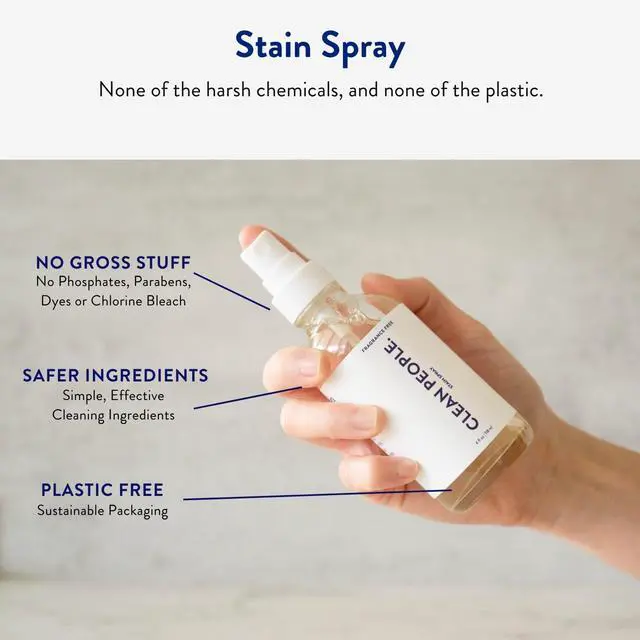 Alt view image 3 of 6 - tain Remover Spray - Simple, Clean Ingredients - Laundry Spot Treatment for Food, Pet & Baby Stains - Boosted with Enzymes - Fabric Safe - 4oz (2 Pack)