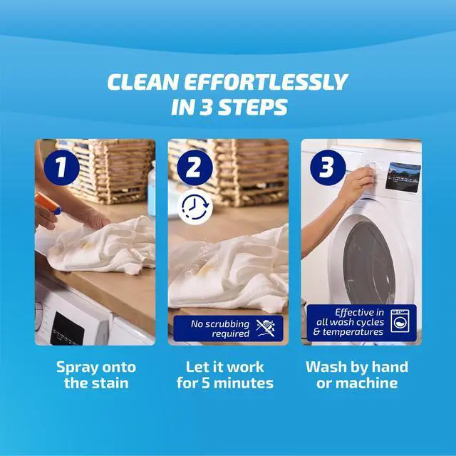 Alt view image 4 of 7 - KH7 Stain Remover: Powerful Pre-Treatment for Tough Stains on Clothes. Removes All Types of Stains, Blood, Grass, Grease, Makeup and More, 26 oz