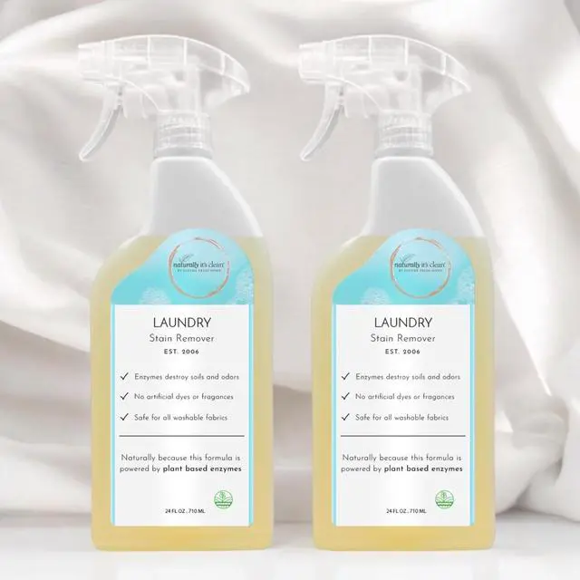 Alt view image 2 of 5 - Enzymatic Laundry Stain Remover Spray RTU 24 oz Bottles x 2 Pack