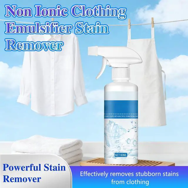 Alt view image 2 of 7 - 2pcs Non Ionic Emulsifier Stain Remover Spray, Active Enzyme Powerful Laundry Stain Cleaner, Effective Clothing Stain Remover for Clothes & Home Use