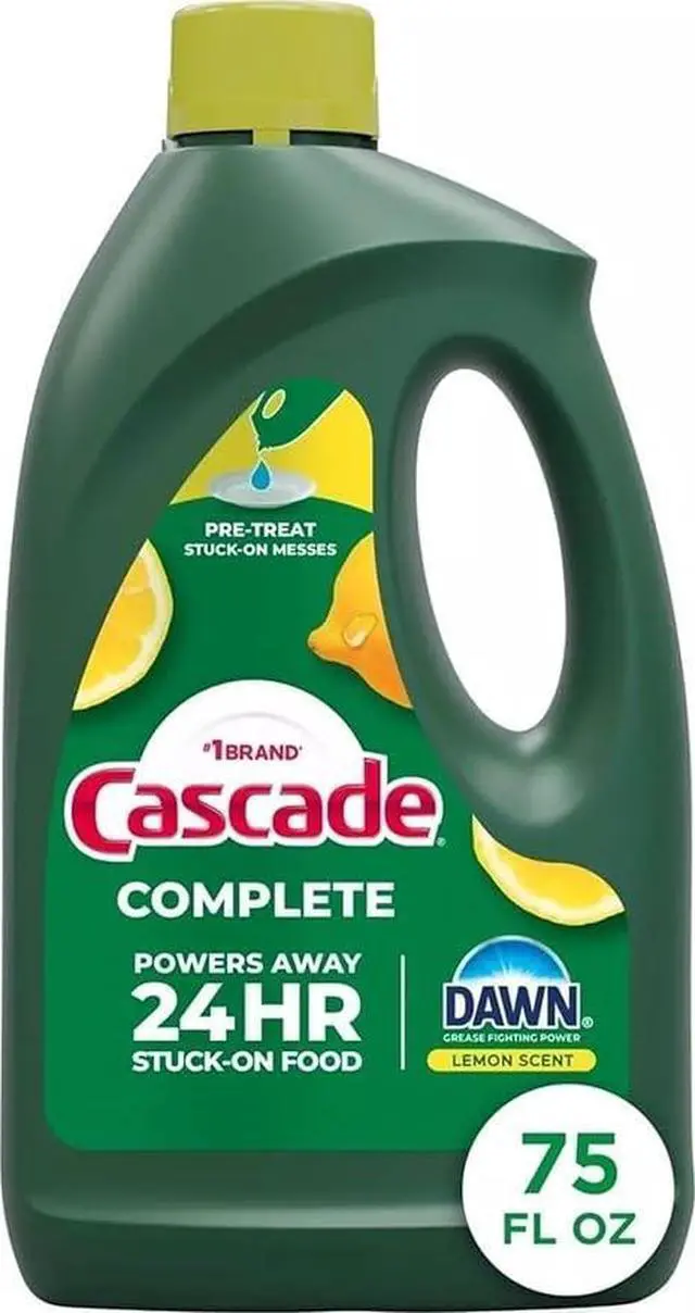 Alt view image 2 of 4 - Cascade Complete Dishwasher Detergent Liquid Gel, Dish Detergent, Dishwasher Soap, Citrus, 75oz
