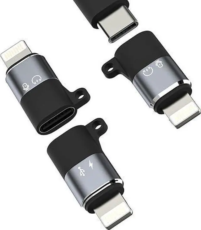 Main image of OTG Audio USB C to Lightning Adapter for Iphone 14 13 Pro Max (3Pack) for Apple Type C Female Lighting Male Charger Cable Mobile Tipo Drive Connect Converter Thunderbolt Dongle Headphone Data for iPad