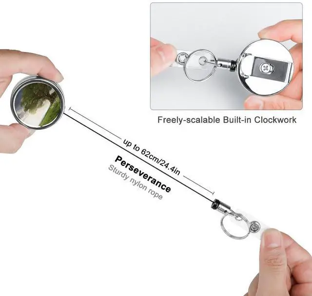 Alt view image 3 of 7 - DJUETRUI Badge Reel Retractable Cute ID Card Badge Holder with Sturdy Alligator Clip Tree with Branch Scenery Name Nurse Decorative Badge Reel Clip for Nurse Office Women Men