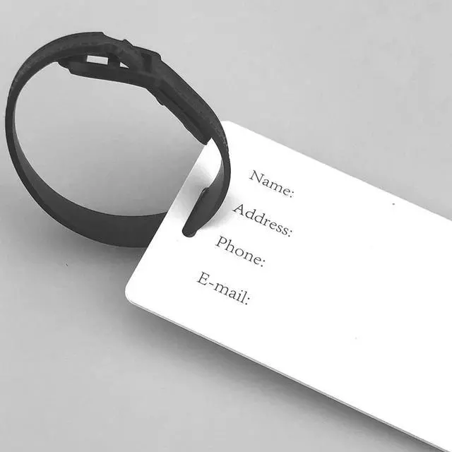 Alt view image 4 of 7 - Black and Halloween Ghost Luggage Tags for Suitcases, PVC Suitcase Tag with Secure Strap Suitcase Identifier with Privacy Name Card for Travel Bag Tags Personalized Baggage Tag for Women Men
