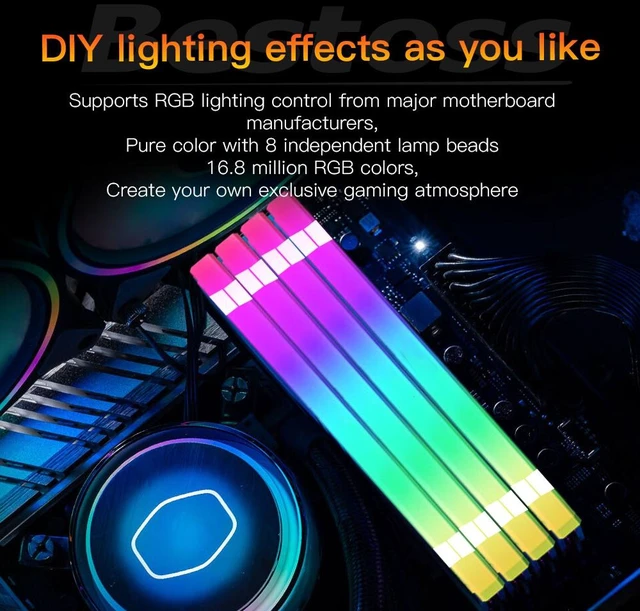 Main image of Bestoss RGB DDR5 UDIMM Gaming RAM 16GB 6000MHz XMP 3.0 Overclock Memory for DIY Desktop Gaming PC