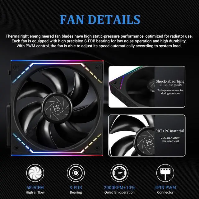 Alt view image 5 of 7 - Levita Vision 360 ARGB Black CPU Aio Cooler,Wireless Splicing Fan, 2K 60HZ Curved Screen with 2400x1080 Resolution,for AM4/AM5,Intel LGA1851/1700,6.67in 3D Screen