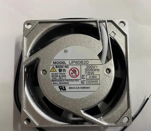 Main image of UP80B20 AC200V 7/6W 8025 8cm 2-Wire Cooling Fan