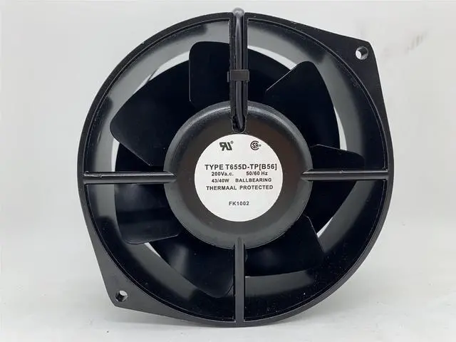 Main image of T655D-TP AC200V 43/40W 17255 172mm 2-Wire Cooling Fan