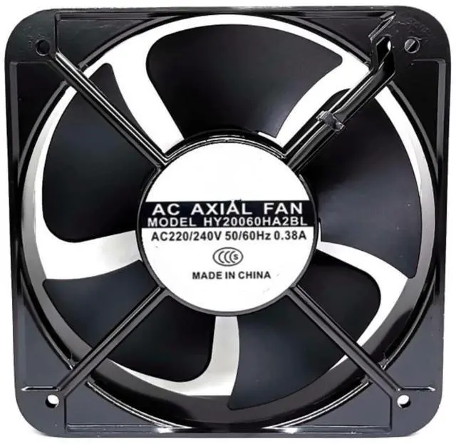 Main image of 220/240V 0.38A 200X200X60MM 2-Wire Cooling Fan