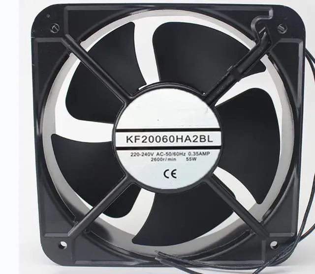 Main image of 220/240V 0.35A 55W 2600RPM 200X200X60MM 2-Wire Cooling Fan