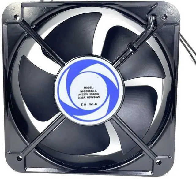 Main image of 220V 0.38A 60/65W 200X200X60MM 2-Wire Cooling Fan
