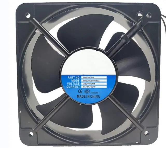 Main image of 220V 0.38A 60W 200X200X60MM 2-Wire Cooling Fan