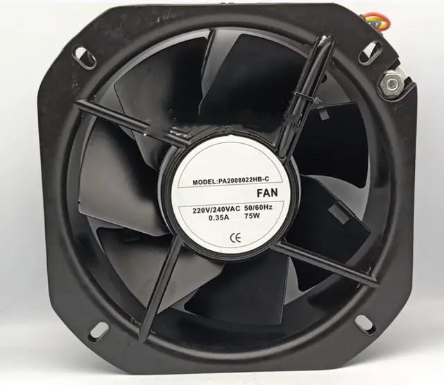 Main image of 220/240V 0.35A 75W 225X225X80MM 2-Wire Cooling Fan