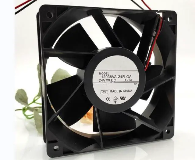 Alt view image 2 of 3 - for 12038VA-24R-GA 24V 1.77A 35.5W 6400RPM 243.7CFM 64DB 120X120X38MM 2-Wire Cooling Fan