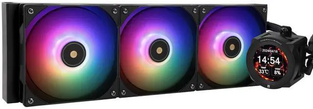 Main image of CORE Vision 360 Black ARGB CPU AIO Cooler,IPS LCD Screen with 480 * 480 Resolution,for AM5&Intel 1700/1851,High-Performance 360 Specs Water-Cooled Radiator with 2.1in Removable Display
