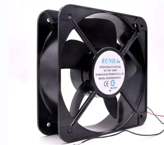 Alt view image 2 of 3 - RS2006B24SH-S 200x200x60mm 24V 3.80A 2-Wire Cooling Fan
