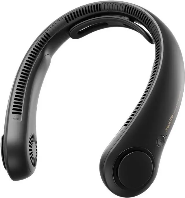 Main image of JISULIFE Portable Neck Fan Upgraded, Neckbrace Personal Hands Free, 5 Speed Gears Adjustment, 5000 mAh Wearable Bladeless Quiet Rechargeable for Outdoor Indoor, Gifts for Women Men- Black