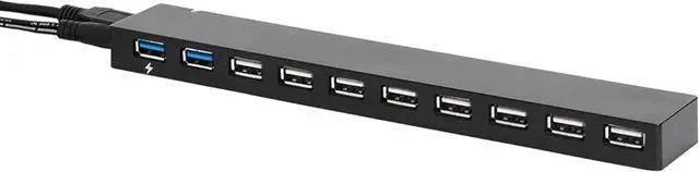 Main image of Amazon Basics USB 3.0 10-Port HUB with AC Adapter, Black