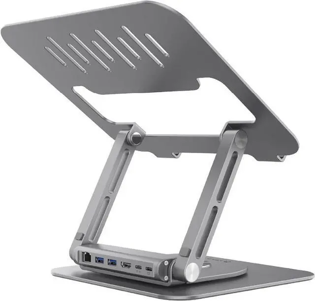 Main image of ADAM elements Hub Stand Pro 6-in-1 USB-C Laptop Docking Station, Foldable Laptop Stand with 4K HDMI, 100W PD & USB 3.0 for MacBook Pro/Air M4-M1, iPad & USB-C Laptops