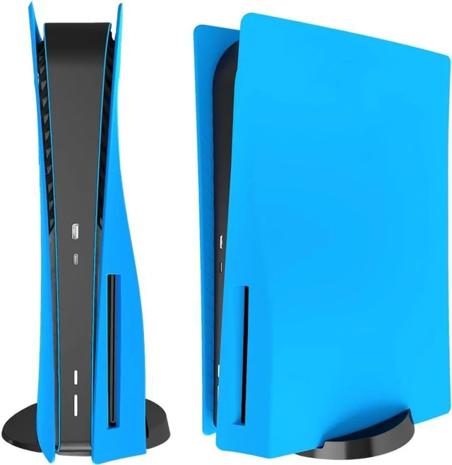Main image of PS5 Console Replacement Shell, Megadream Hard ABS Shockproof Anti-Scratch Dustproof PS5 Console Case Cover Replacement Plate Shell for PS5 Console Disc Edition - Star Blue