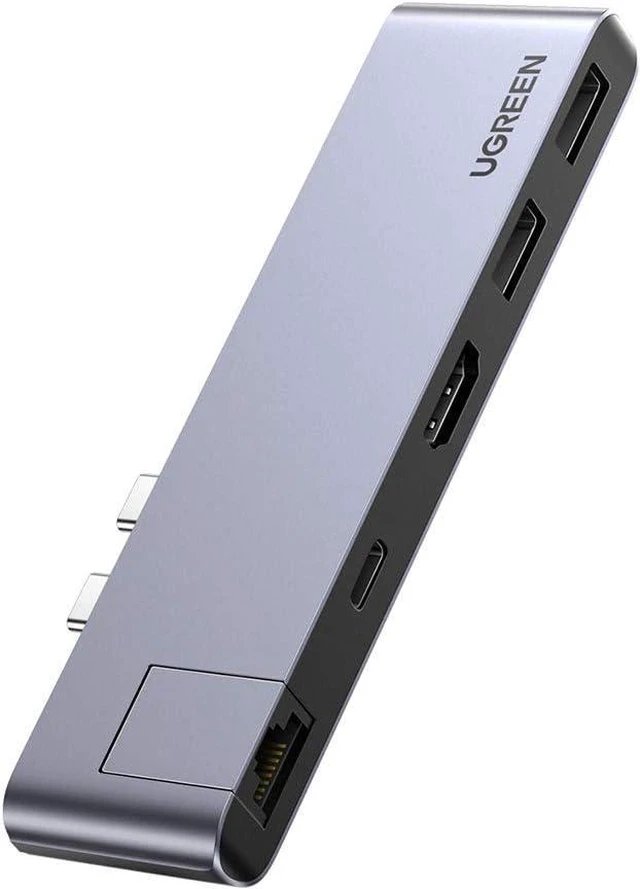 Main image of UGREEN USB-C Hub 5 in 1 4K@30Hz HDMI, 2 USB-A, 100W PD, RJ45 1 Gigabit for MacBook Pro and MacBook Air