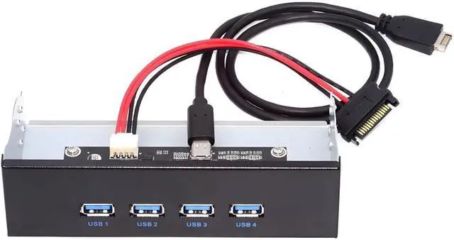 Main image of ChenYang 4 Ports USB 3.1 Type E Front Panel Header to 4 USB 3.0 Hub Port Multiplier Adapter with SATA Power Cable for 5.25 Inch Optical Drive Bay Panel