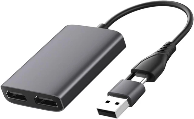 Main image of Gadpiparty Type-c to Dual Adapter High Definition Display Splitter Hub Fast Stable Transmission Plug and Play