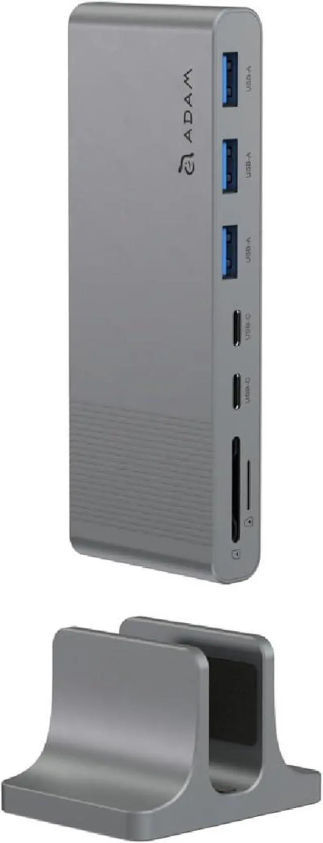 Main image of ADAM elements HUB Pro S 12-in-1 USB-C Hub, Triple Display Docking Station with Dual 4K HDMI, VGA, 100W PD Fast Charge, Ethernet, SD/TF for MacBook Pro/Air M4/M3/M2/M1, iPad, Windows Laptop