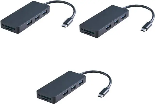 Main image of OSALADI 3pcs USB Hub Type-c Ports and Micro Memory Card Reader for PC Connectors to USB for Laptop