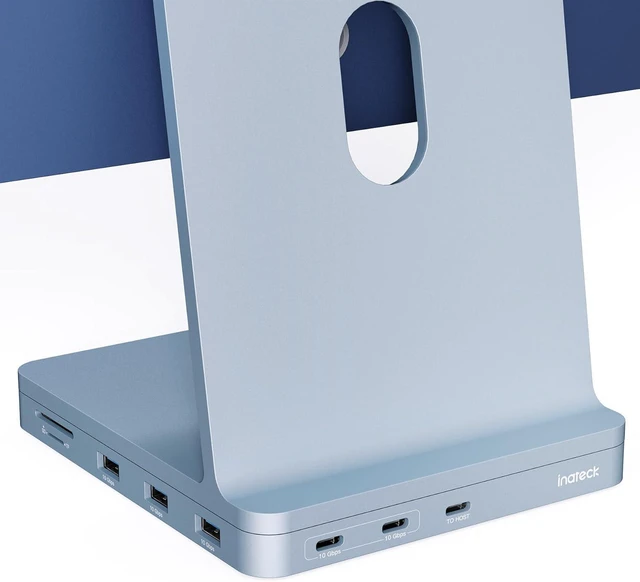 Main image of Inateck iMac Docking Station - USB 3.2 Gen 2 Hub for iMac 24 inch 2021/2023/2024, M1/M3/M4 Adapter (Blue)