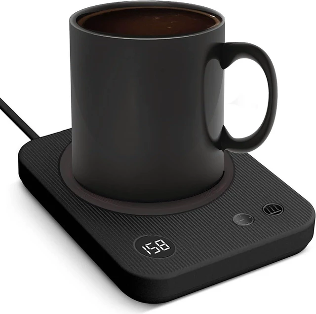 Main image of Azyh 3-Temp Coffee Mug Warmer with Auto Shut Off, Fits Various Mugs, Black Aluminum