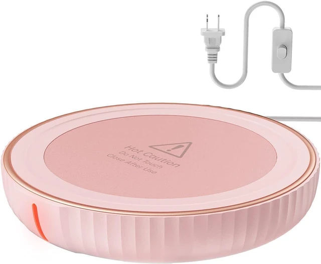 Main image of HouseGem Large Candle Warmer Plate,Cup Warmer for Desk - Electric Coffee Mug Warmer,Wax Candle Warmer,Candle Jar Warmer,Ideal Gift for Heating Coffee, Beverage, Milk, and Tea(Pink)